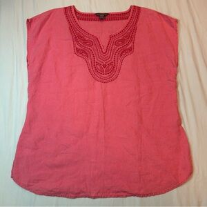 Tommy Bahama Coral Embroidered Tunic